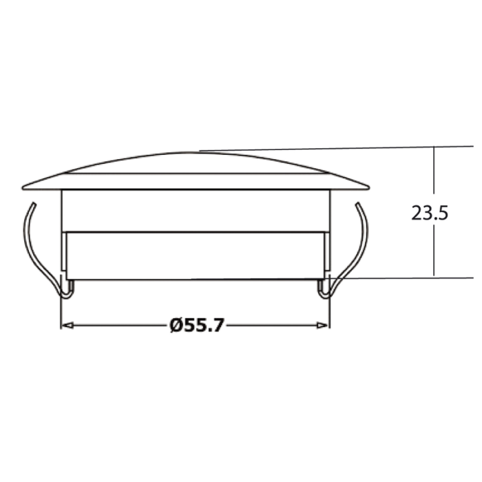 Afmetingen Dasteri LED interieur spot