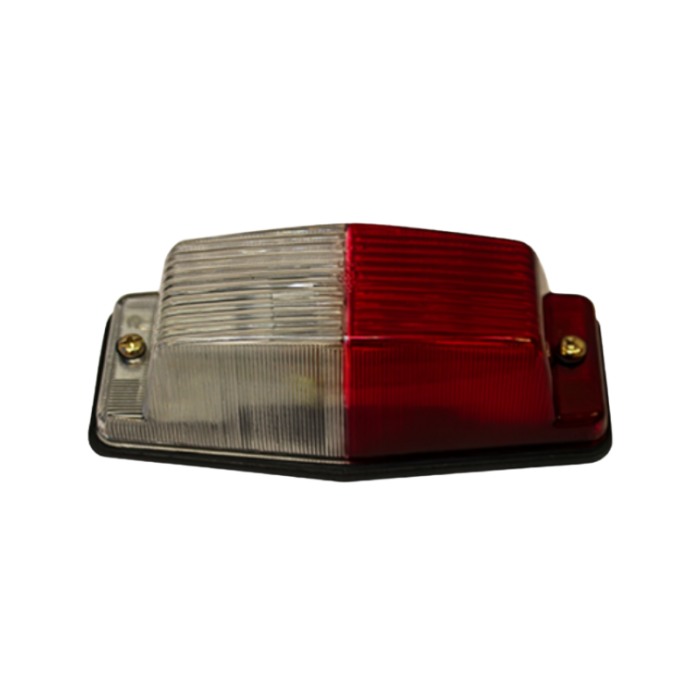 Dubbelbrander met helder / rood glas