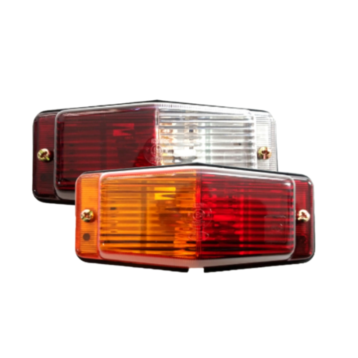 Dubbelbrander met helder / rood glas