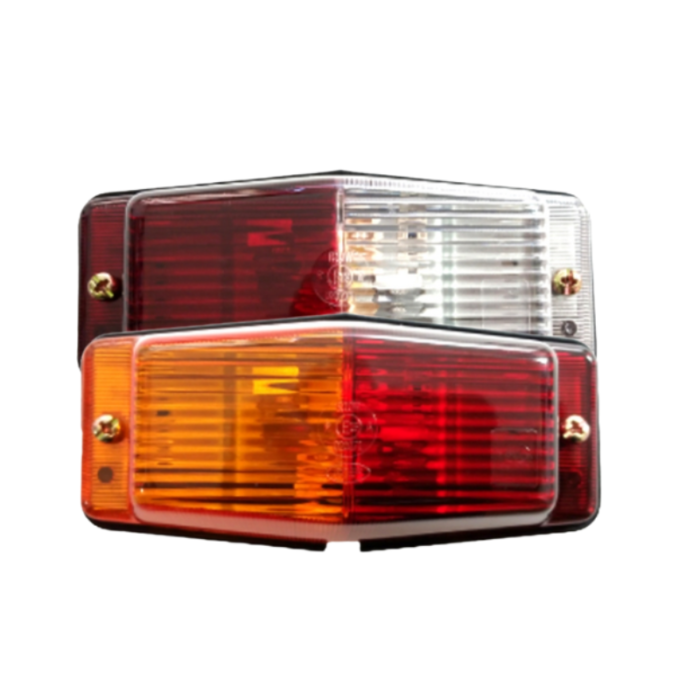 Dubbelbrander met helder / rood glas