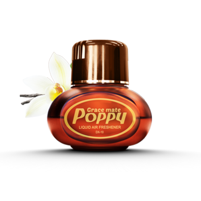 Poppy Grace Mate Vanilla / Vanille - glazen luchtverfrisser voor in de vrachtwagen cabine of ander soort werkplek - EAN: 8719689706012