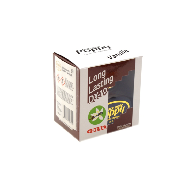 Poppy Grace Mate Vanilla / Vanille - glazen luchtverfrisser voor in de vrachtwagen cabine of ander soort werkplek - EAN: 8719689706012