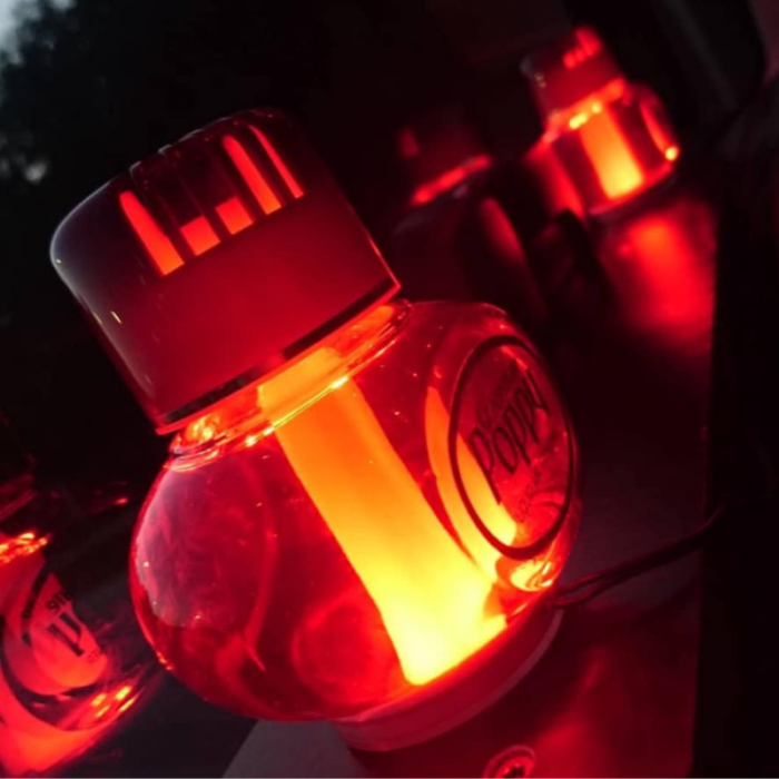 Poppy met aanstekerplug rood