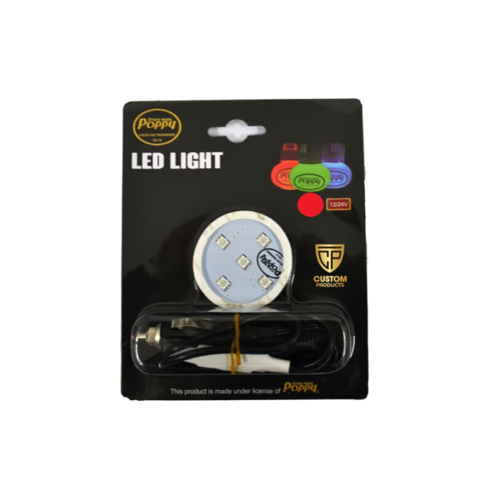 Poppy LED ring ROOD - LED verlichting van het merk Poppy Grace Mate - Passen onder de luchtverfrisser flesjes - EAN: 7111300935459