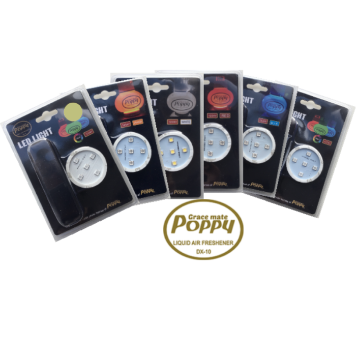 Poppy LED ring WIT - LED verlichting van het merk Poppy Grace Mate - Passen onder de luchtverfrisser flesjes - EAN: 7111309548520