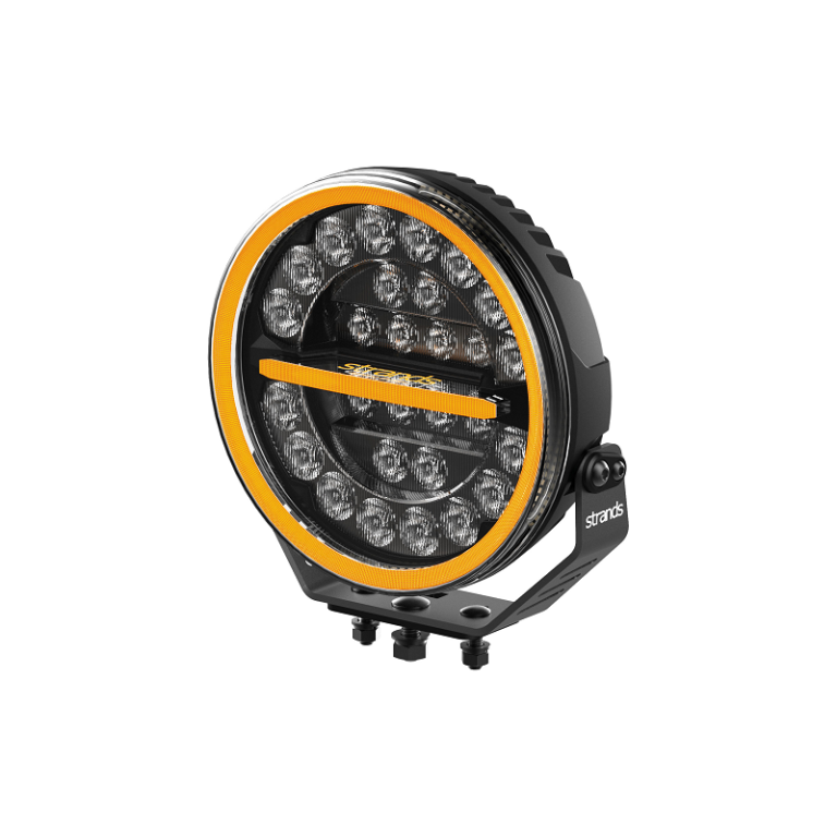 Strands Firefly Full-LED-Scheinwerfer 9 Zoll SCHWARZ - Ein revolutionäres Fernlicht, das auffällt, indem es mit deinem Fahrzeug verschmilzt - SUPERGEIL - geeignet für Auto, LKW, Wohnmobil, Traktor und mehr - Betrieb mit 12 und 24 Volt - EAN: 7350133816324 - Strands 270955