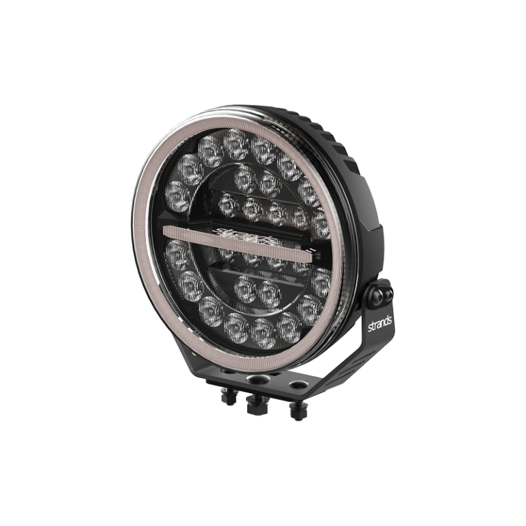 Strands Firefly Full-LED-Scheinwerfer 9 Zoll SCHWARZ - Ein revolutionäres Fernlicht, das auffällt, indem es mit deinem Fahrzeug verschmilzt - SUPERGEIL - geeignet für Auto, LKW, Wohnmobil, Traktor und mehr - Betrieb mit 12 und 24 Volt - EAN: 7350133816324 - Strands 270955