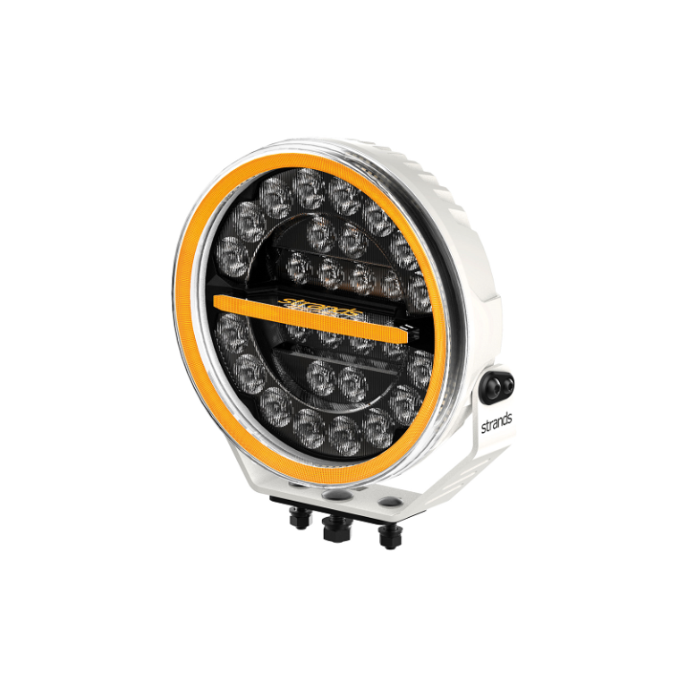 Strands Firefly Full-LED-Scheinwerfer 9 Zoll WEISS - A revolutionary driving light that stands out by blending in with your vehicle - HAMMER - geeignet für Auto, LKW, Wohnmobil, Traktor und more - Betrieb mit 12 und 24 Volt - EAN: 7350133816348 - Strands 270957