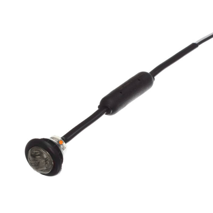 NEDKING LED markeringslamp 28mm ORANJE met DONKER / SMOKE glas - voor truck en trailer - EAN: 6090539214201