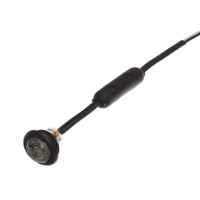 NEDKING LED Begrenzungsleuchte 28mm ORANGE mit DUNKLEM / SMOKE Glas - für LKW und Trailer - EAN: 6090539214201