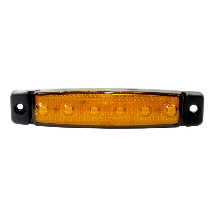 Dasteri 6 LED markeringslamp ORANJE - contourlamp voor truck en trailer - geschikt voor 24 volt gebruik - EAN: 6090541195123