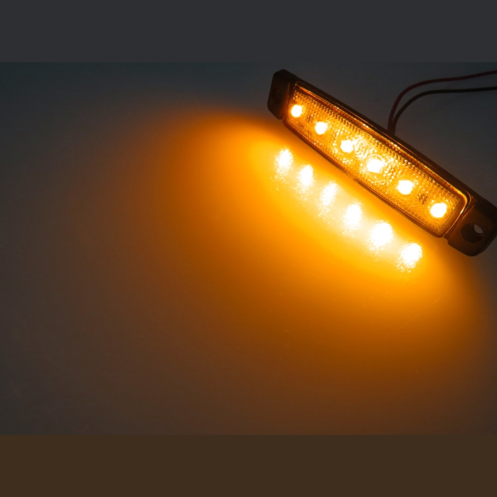 Dasteri 6 LED markeringslamp ORANJE - contourlamp voor truck en trailer - geschikt voor 24 volt gebruik - EAN: 6090541195123
