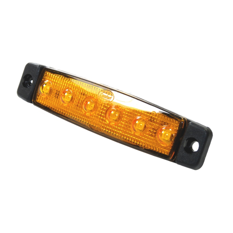 Dasteri 6 LED Markierungsleuchte ORANGE - Umrissleuchte für Truck und Trailer - geeignet für 24-Volt-Betrieb - EAN: 6090541195123