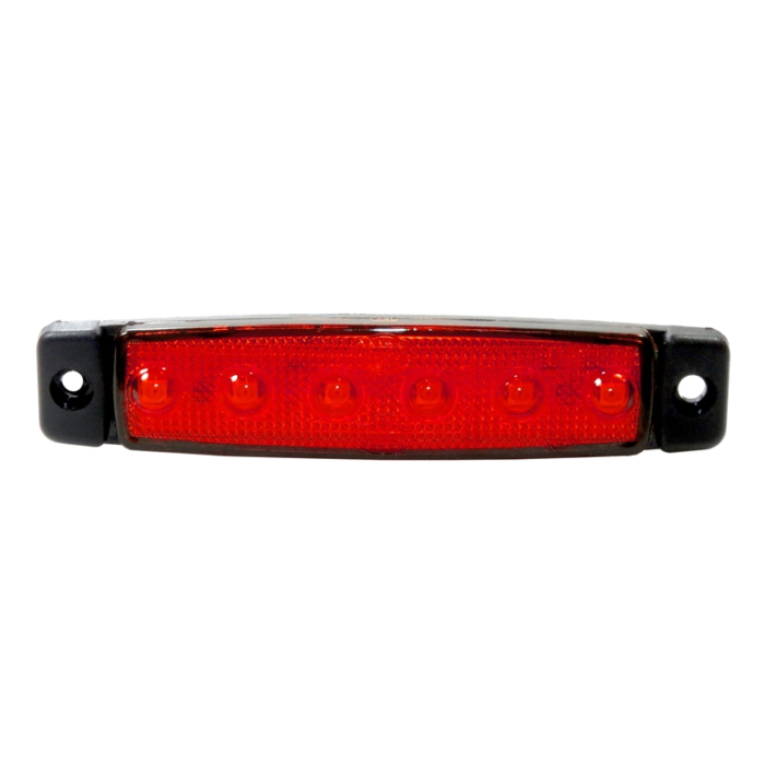 Dasteri 6 LED markeringslamp ROOD - contourlamp voor truck en trailer - geschikt voor 24 volt gebruik - EAN: 6090540366302