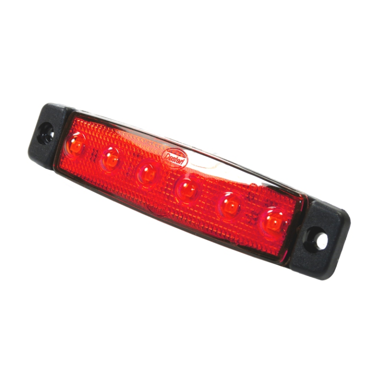 Dasteri 6 LED marker light RED - outline light for truck and trailer - suitable for 24 volt use - EAN: 6090540366302