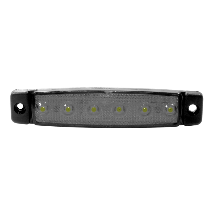Dasteri 6 LED markeringslamp HELDER WIT - contourlamp voor truck en trailer - geschikt voor 24 volt gebruik - EAN: 6090541019047