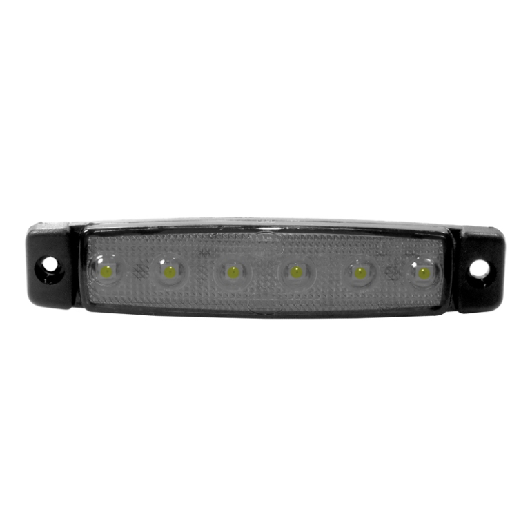 Dasteri 6 LED marker light CLEAR WHITE - outline marker light for truck and trailer - suitable for 24 volt use - EAN: 6090541019047