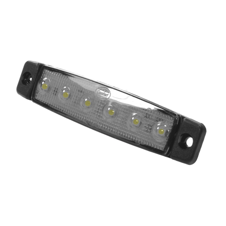 Dasteri 6 LED marker light CLEAR WHITE - outline marker light for truck and trailer - suitable for 24 volt use - EAN: 6090541019047