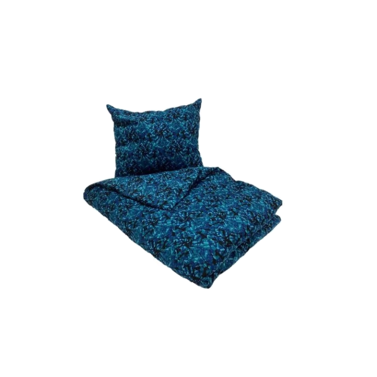 Einzel-Bettbezug mit Kissenbezug aus 100 % Baumwolle - Bettdecke ist mit einem Druck in Form von dänischem Plüsch BLAU versehen - geeignet für eine LKW-Kabine - ausgeschlafen unterwegs - Maße: 140 x 200 cm - waschen bei MAX. 40 Grad!!