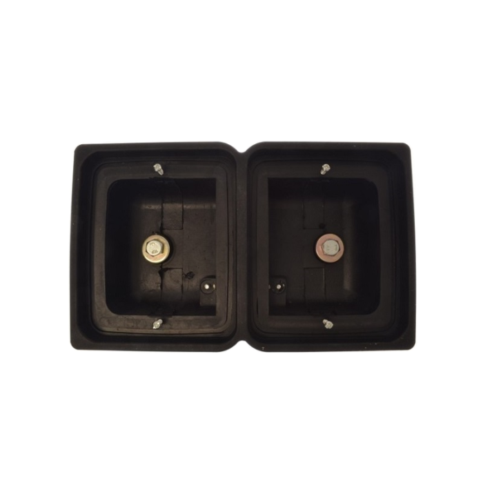 Strands IZE LED rubber behuizing DUBBEL - geschikt voor IZE LED / HELLA en LEDON lampen - BOUTMONTAGE / INBOUWMONTAGE - Deense achterbumper delen - Strands 800113 - EAN: 7323030001247