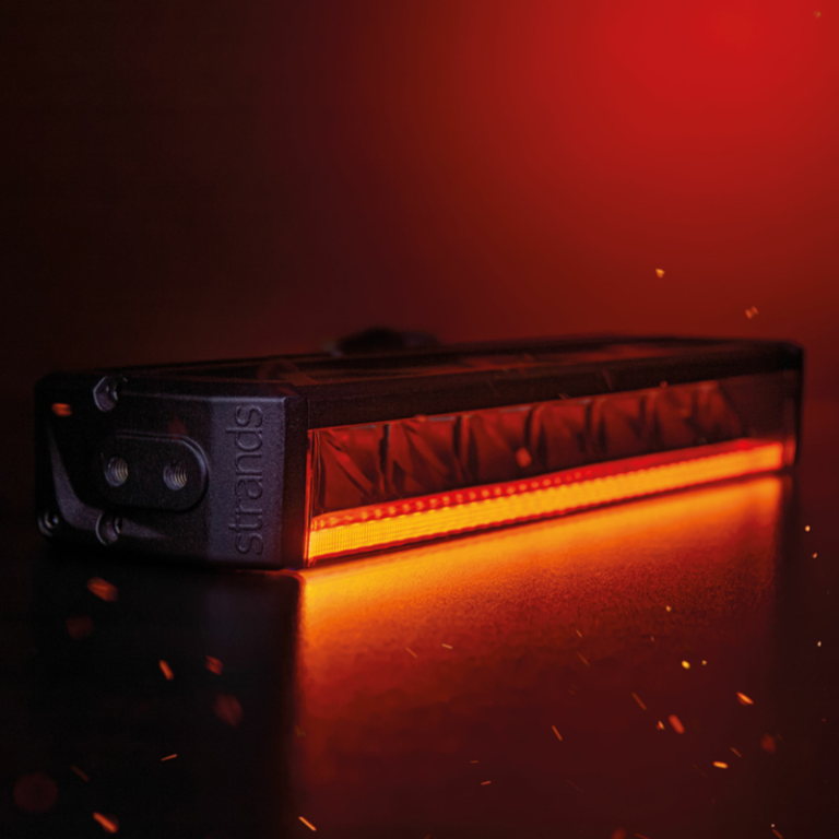 Strands Firefly LED bar 10'' - LED bar mit ORANGE und WEISS Standlicht - extrem flache LED bar, geeignet für 12 und 24 Volt Betrieb - Strands 809401 - EAN: 7350133816454