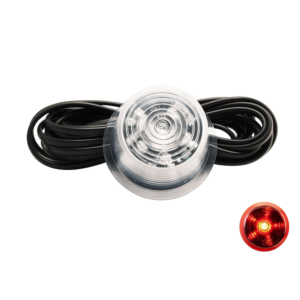 Gylle LED unit ROOD met HELDER GLAS - LED module voor Deense breedtelamp van het Zweedse merk Gylle - werkt met 12 & 24 volt - EAN: 7392847307323