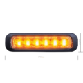 Strands Dark Knight 6 LED flitser ORANJE met helder glas - LED strobe met ECE R65 keurmerk - - Strands 850403 - EAN: 7350133813521