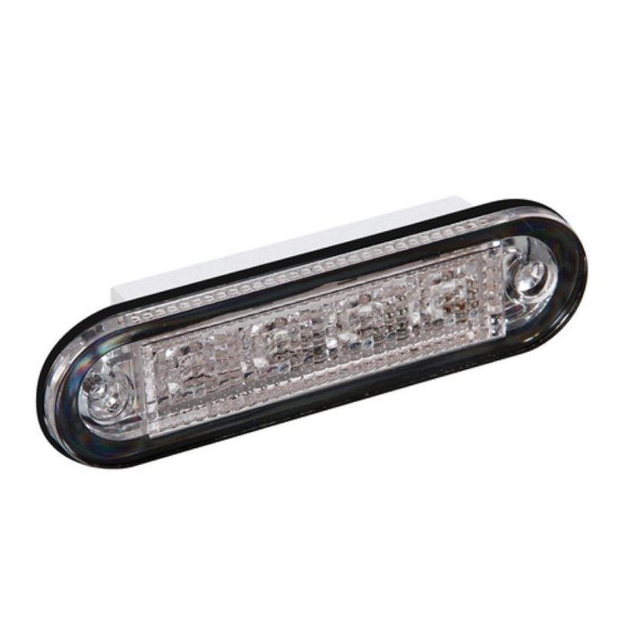 C2-98 markeringslamp WIT - AEB LED markeringslamp wit met helder glas - ECE R7 keurmerk - voor 12 & 24 volt gebruik - EAN: 5414184550551