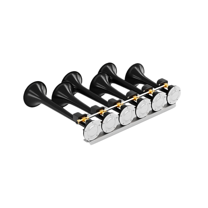 Basuri Baby Shark 4.0 luchthoorn voor 12/24v gebruik - 135DB luide toeter die enkel met een compressor gebruikt kan worden op bijvoorbeeld je auto, vrachtwagen, tractor, camper of ander soort voertuig