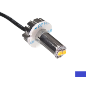 Hidemish LED inbouw flitser BLAUW - LED waarschuwingslamp voor 12 & 24 volt gebruik - koplamp flitser BLAUW - met 3.15m kabel - AEB Belgium product -