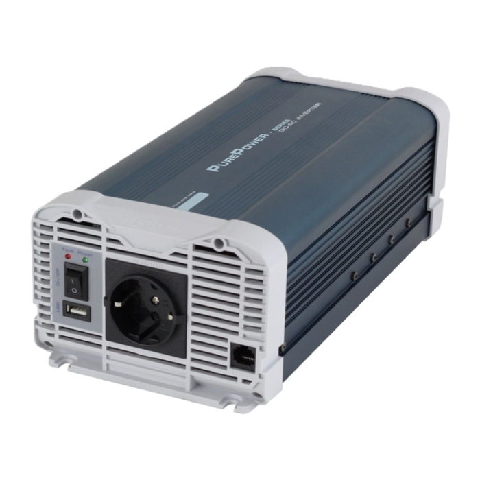 Purepower sinus omvormer 1000w - 12v - omvormer die geschikt is voor 12 volt gebruik - caravan, camper, auto, boot of ander soort voer of vaartuig dat een 12 volt aansluiting heeft - word geleverd incl. aansluitmateriaal en handleiding