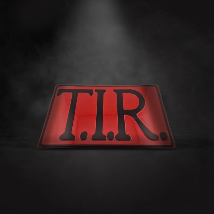 T.I.R. bord ROOD / ZWART – 40x25cm