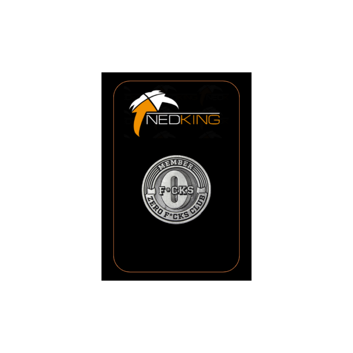 PIN - Zero F*cks Club - TN-501038 - personaliseer je cabine - metalen pin - Nedking