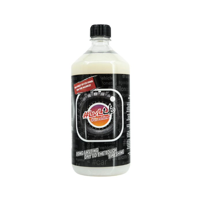 LvLup Tireshine 1000ml + kit - wetlook effect - bandenzwart - bandenbescherming tegen UV en uitdroging - ultieme detailing