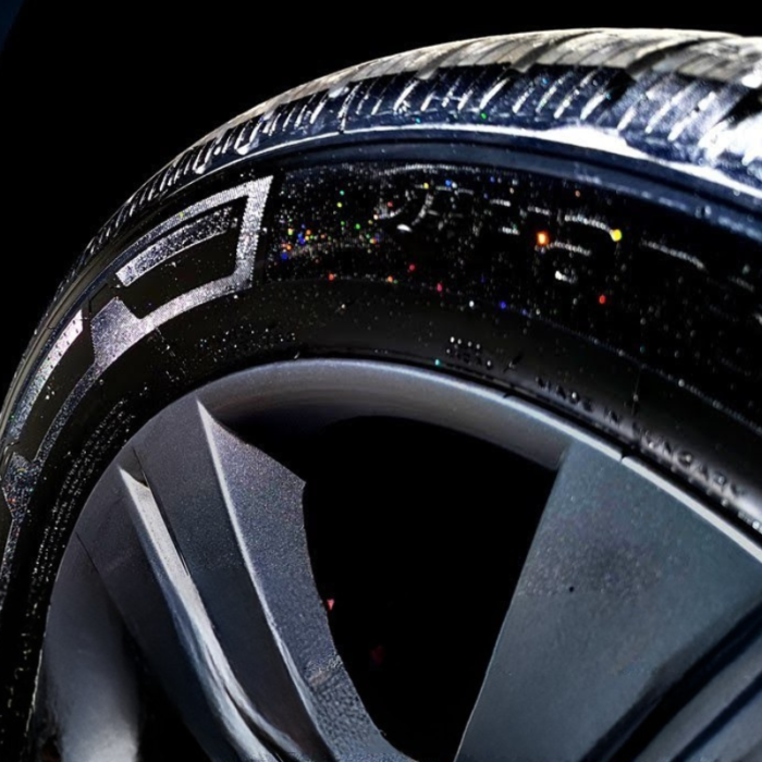 LvLup Tireshine glitter resultaat