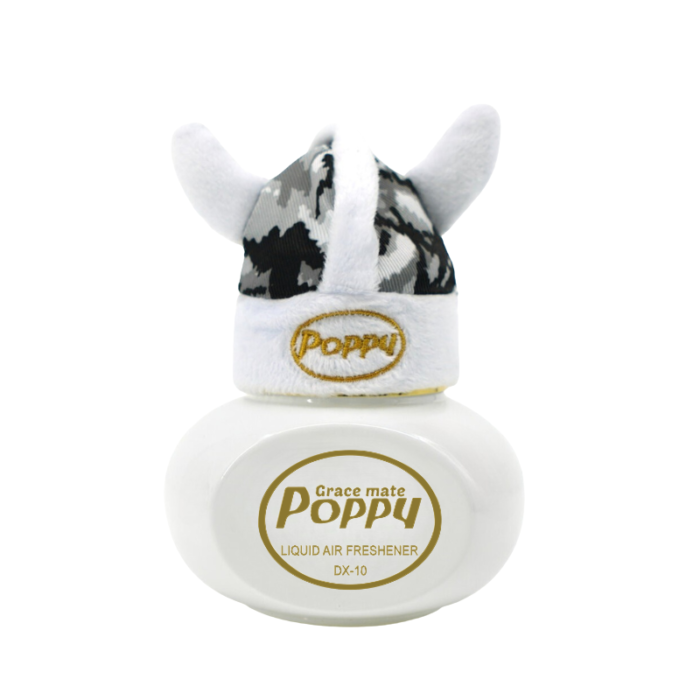 Poppy Viking hat GRIJS - Deens pluche - blikvanger op je dashboard - geschikt voor Poppy Grace Mate