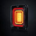 Vierkant achterlicht - met remlicht, achterlicht en dynamische richtingaanwijzer - FOR9T serie