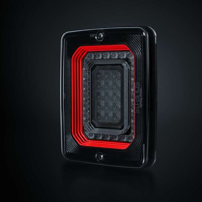 Vierkant achterlicht - met remlicht, achterlicht en dynamische richtingaanwijzer - FOR9T serie