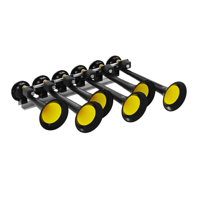 Basuri Baby Shark 6.0 luchthoorn voor 12/24v gebruik - 135DB luide toeter die enkel met een compressor gebruikt kan worden op bijvoorbeeld je auto, vrachtwagen, tractor, camper of ander soort voertuig