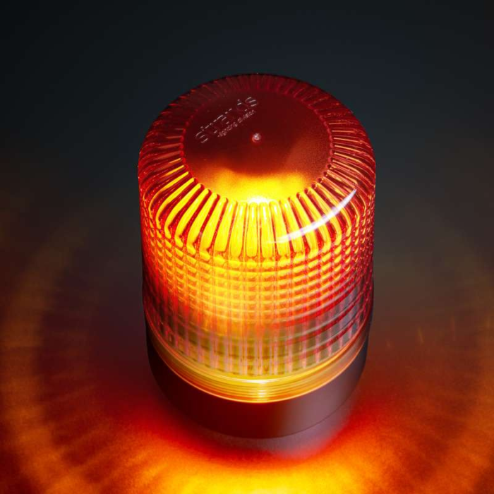 Strands IZE LED Lighthouse zwaailamp oranje - ECE R65 - 12&24 volt - 2LED's - Hella KL-7000