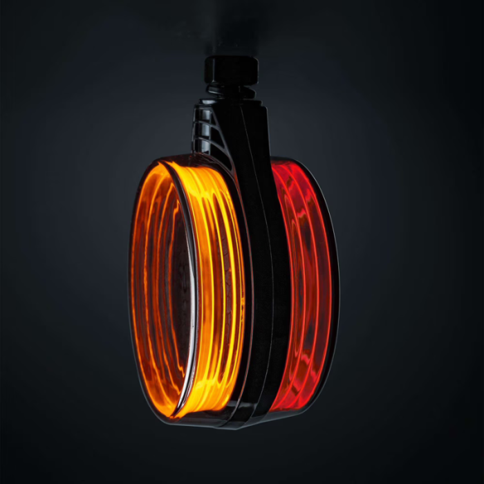 Strands FOR9T mirror lamp dual color - 12 & 24 volt - IP67 - ECE R10 - Smoke housing - EAN: 7323030206253