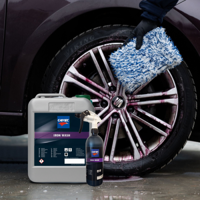 Cartec Iron Wash 1 liter with sprayer - bulk pack - professional wheel cleaner - long-lasting results - for truck, car and more - pH-neutral - 1804