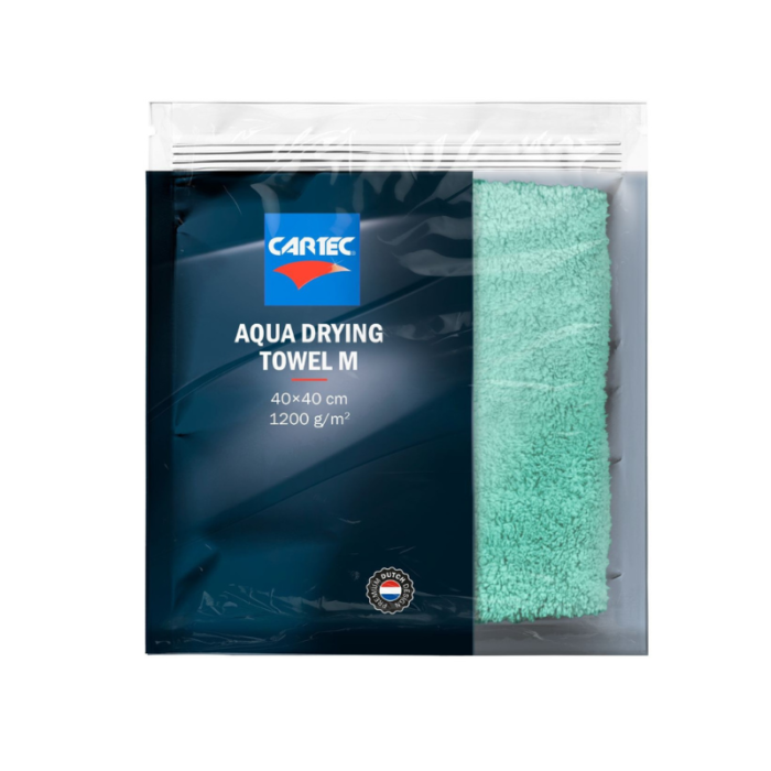 Cartec Aqua Drying Towel M -zachte microfiber droogdoek - hoge water absorptie -40x40 cm - 1200 g/m² -voor vrachtwagen, auto en meer
