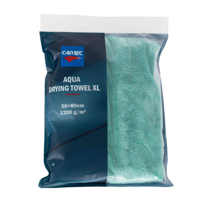 Cartec Aqua Drying Towel XL -zachte microfiber droogdoek - hoge water absorptie - 50x80 cm - 1200 g/m² -voor vrachtwagen, auto en meer