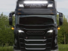 Hella Pablo spiegellamp gemonteerd op Scania Next Gen - Spaanse pinker met LED