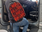 Rugzak Deens Design - ROOD - oldskool look - rugzak met echt Deens Pluche - verstelbaar -speciaal voor liefhebbers van Deens Pluche - Nedking