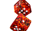 Dobbelstenen Deens Design - ROOD - oldskool look - spiegel dobbelstenen - speciaal voor liefhebbers van Deens Pluche - Nedking