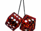 Dobbelstenen Deens Design - ROOD - oldskool look - spiegel dobbelstenen - speciaal voor liefhebbers van Deens Pluche - Nedking