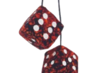 Dobbelstenen Deens Design - ROOD - oldskool look - spiegel dobbelstenen - speciaal voor liefhebbers van Deens Pluche - Nedking