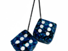 Dobbelstenen Deens Design - BLAUW - oldskool look - spiegel dobbelstenen - speciaal voor liefhebbers van Deens Pluche - Nedking